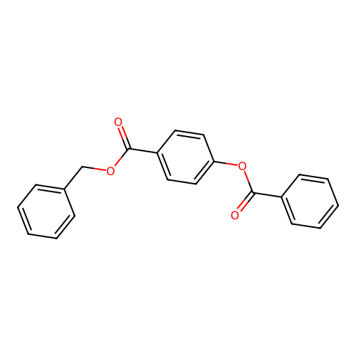 Benzyl benzoyloxybenzoate structure