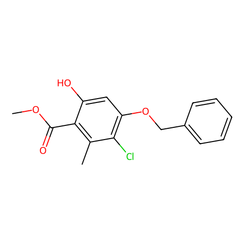 Methyl 4-(benzyloxy)-3-chloro-6-hydroxy-2-methylbenzoate structure