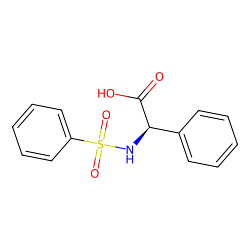 (2R)-2-(benzenesulfonamido)-2-phenylacetic acid structure