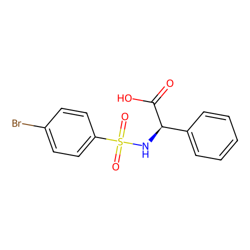 2-(4-Bromobenzenesulfonamido)-2-phenylacetic acid structure