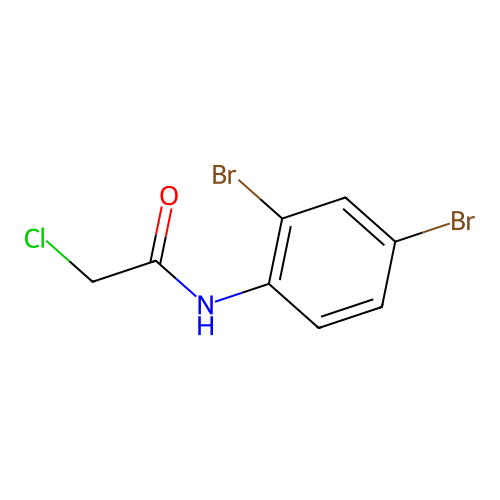 2-chloro-N-(2,4-dibromophenyl)acetamide structure