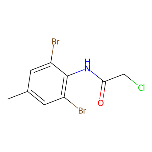2-Chloro-N-(2,6-dibromo-4-methylphenyl)acetamide structure