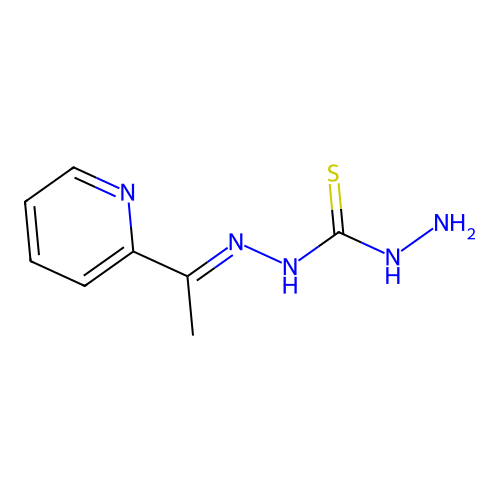 1-Amino-3-(1-pyridin-2-ylethylideneamino)thiourea structure