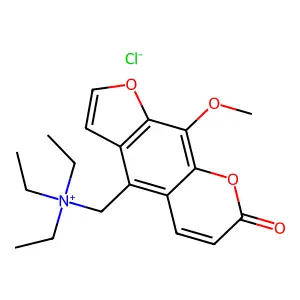N,N,N-Triethyl-9-methoxy-7-oxo-7H-furo(3,2-g)(1)benzopyran-4-methanaminium chloride structure