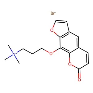 N,N,N-Trimethyl-3-((7-oxo-7H-furo(3,2-g)(1)benzopyran-9-yl)oxy)-1-propanaminium bromide structure