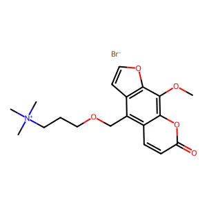 3-((9-Methoxy-7-oxo-7H-furo(3,2-g)(1)benzopyran-4-yl)methoxy)-N,N,N-trimethyl-1-propanaminium bromide structure