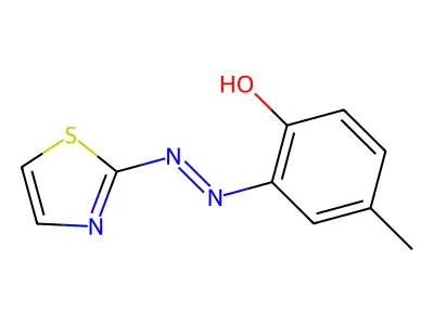 2-(2-Thiazolylazo)-p-cresol structure