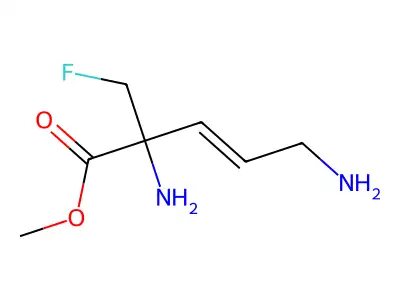 3-Pentenoic acid, 2,5-diamino-2-(fluoromethyl)-, methyl ester, (E)- structure