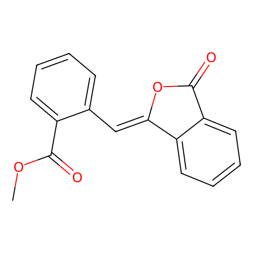 methyl 2-[(Z)-(3-oxo-2-benzofuran-1-ylidene)methyl]benzoate structure