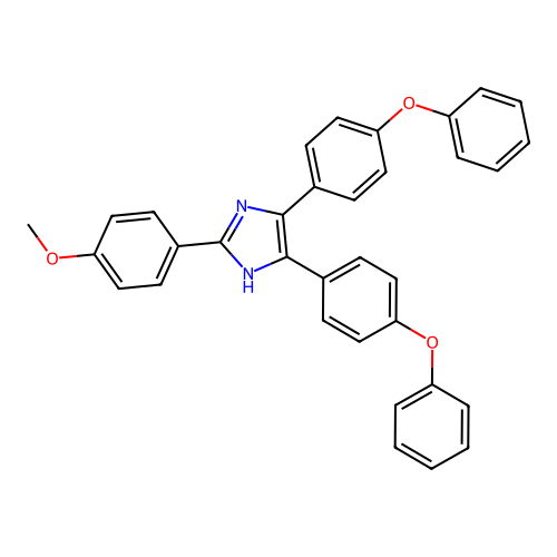 2-(4-methoxyphenyl)-4,5-bis(4-phenoxyphenyl)-1H-imidazole structure