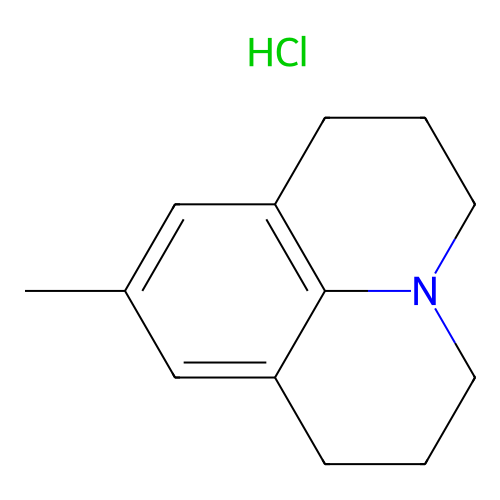 1H,5H-Benzo(ij)quinolizine, 2,3,6,7-tetrahydro-9-methyl-, hydrochloride structure