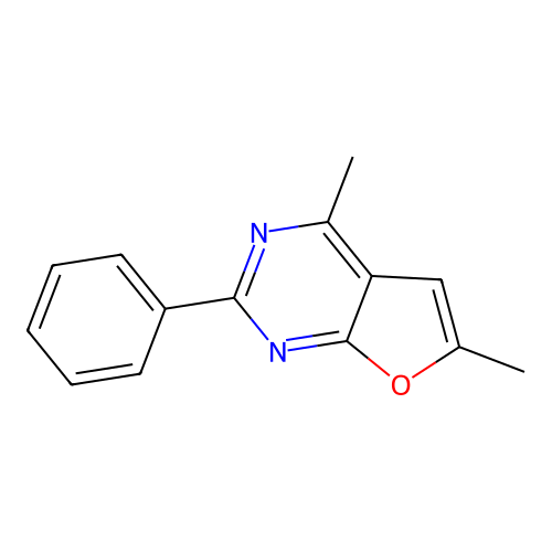 4,6-Dimethyl-2-phenylfuro[2,3-d]pyrimidine structure