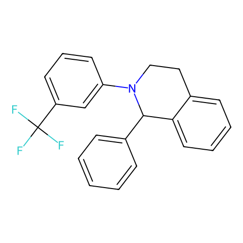 Isoquinoline, 1,2,3,4-tetrahydro-1-phenyl-2-(3-(trifluoromethyl)phenyl)- structure