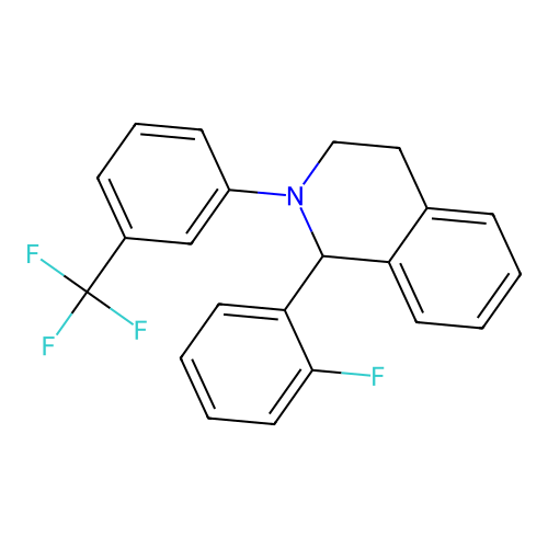 1,2,3,4-Tetrahydro-1-(2-fluorophenyl)-2-(3-(trifluoromethyl)phenyl)isoquinoline structure
