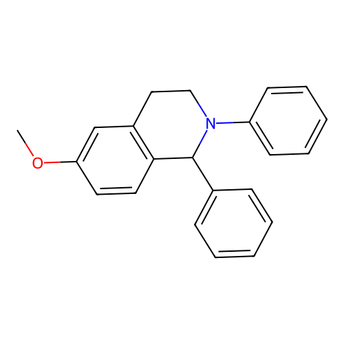 Isoquinoline, 1,2,3,4-tetrahydro-1,2-diphenyl-6-methoxy- structure