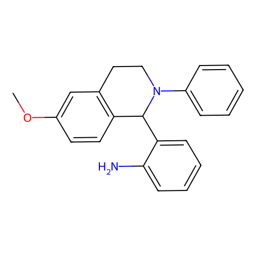 Benzenamine, 2-(1,2,3,4-tetrahydro-6-methoxy-2-phenyl-1-isoquinolinyl)- structure
