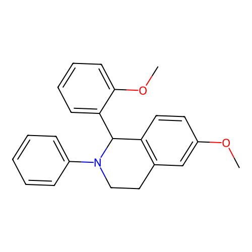 Isoquinoline, 1,2,3,4-tetrahydro-6-methoxy-1-(2-methoxyphenyl)-2-phenyl- structure