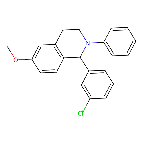 1-(3-Chlorophenyl)-6-methoxy-2-phenyl-1,2,3,4-tetrahydroisoquinoline structure