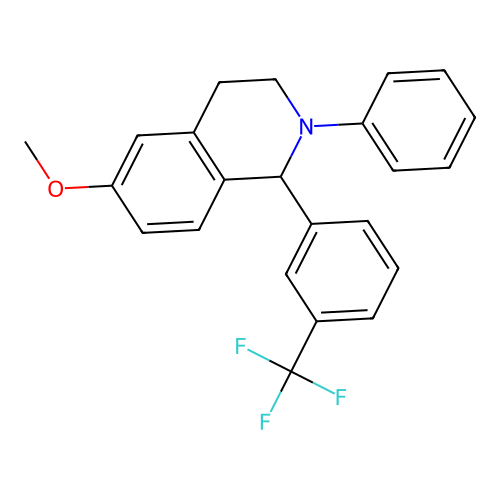 1,2,3,4-Tetrahydro-6-methoxy-2-phenyl-1-(3-(trifluoromethyl)phenyl)isoquinoline structure