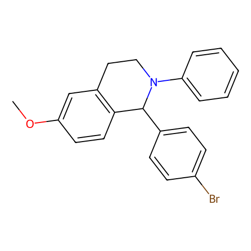 Isoquinoline, 1,2,3,4-tetrahydro-1-(4-bromophenyl)-6-methoxy-2-phenyl- structure