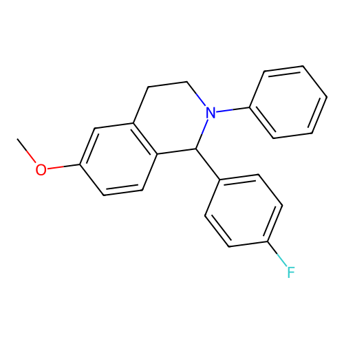 Isoquinoline, 1,2,3,4-tetrahydro-1-(4-fluorophenyl)-6-methoxy-2-phenyl- structure