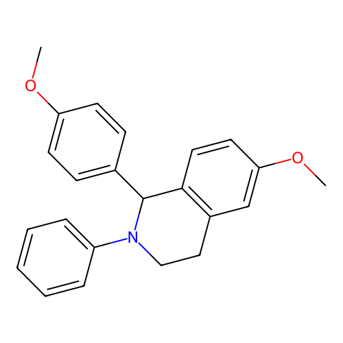 Isoquinoline, 1,2,3,4-tetrahydro-6-methoxy-1-(4-methoxyphenyl)-2-phenyl- structure