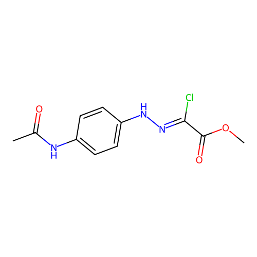 Acetic Acid, Chloro((4-acetamidophenyl)hydrazono)-, Methyl Ester structure