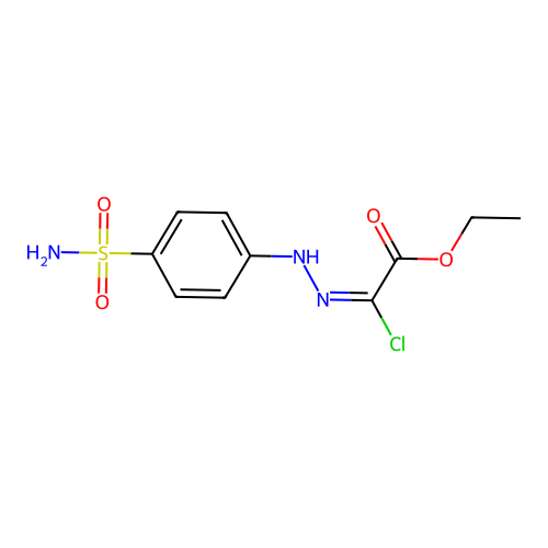 ethyl (2E)-2-chloro-2-[(4-sulfamoylphenyl)hydrazinylidene]acetate structure