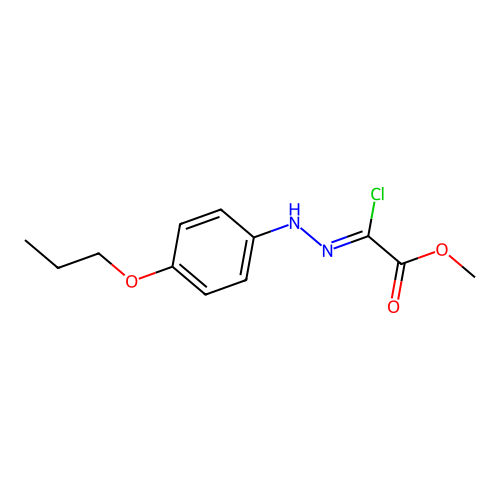 Acetic Acid, Chloro((4-propoxyphenyl)hydrazono)-, Methyl Ester structure