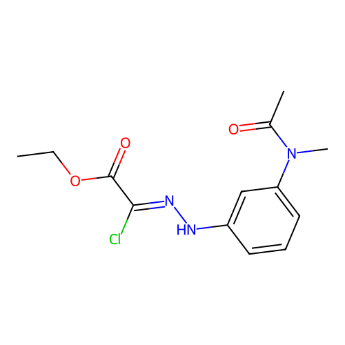Acetic Acid, Chloro((4-methylacetamidophenyl)hydrazono)-, Ethyl Ester structure