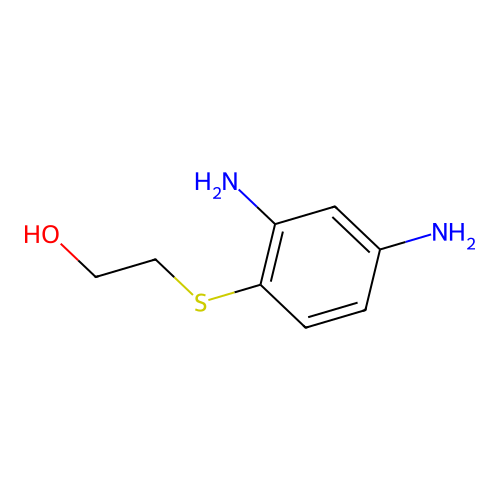 2-(2,4-Diaminophenyl)sulfanylethanol structure
