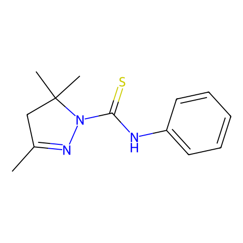 3,5,5-trimethyl-N-phenyl-4H-pyrazole-1-carbothioamide structure