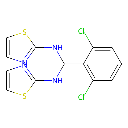 Thiazole, 2,2'-(2,6-dichlorobenzylidenediimino)di- structure
