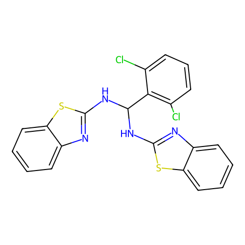 Benzothiazole, 2,2'-(2,6-dichlorobenzylidenediimino)di- structure