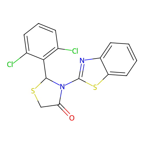 3-(1,3-Benzothiazol-2-yl)-2-(2,6-dichlorophenyl)-1,3-thiazolidin-4-one structure