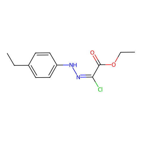 ethyl (2E)-2-chloro-2-[(4-ethylphenyl)hydrazinylidene]acetate structure