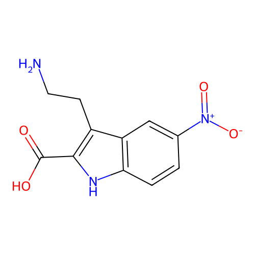 3-(2-aminoethyl)-5-nitro-1H-indole-2-carboxylic acid structure