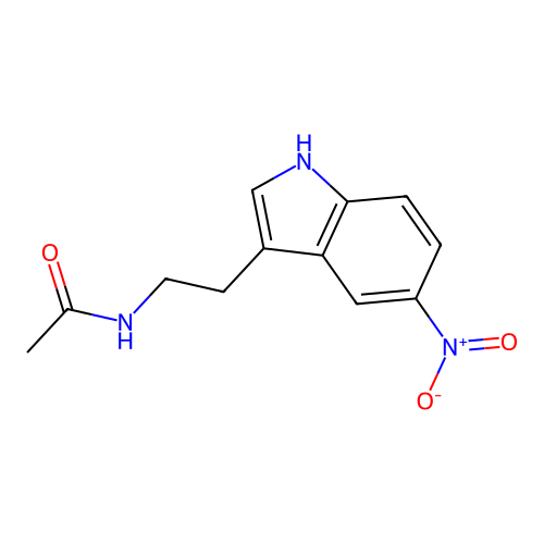 5-Nitro-N-acetyltryptamine structure