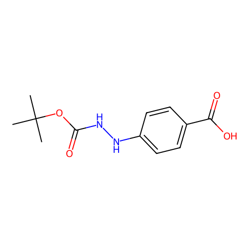4-(2-(tert-Butoxycarbonyl)hydrazinyl)benzoic acid structure