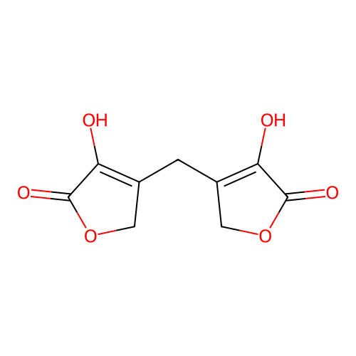 4,4'-Methanediylbis(3-hydroxyfuran-2(5h)-one) structure