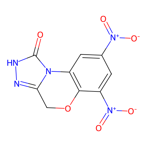 6,8-dinitro-2,4-dihydro-1H-benzo(b)(1,2,4)triazolo(4,3-d)(1,4)oxazin-1-one structure