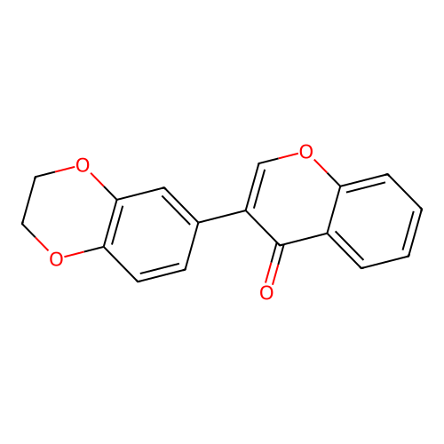 3-(2,3-dihydrobenzo[b][1,4]dioxin-6-yl)-4H-chromen-4-one structure