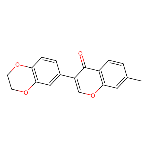 3-(2,3-dihydrobenzo[b][1,4]dioxin-6-yl)-7-methyl-4H-chromen-4-one structure