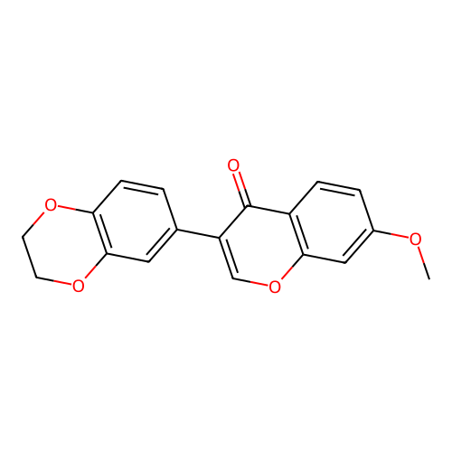 3-(2,3-Dihydro-1,4-benzodioxin-6-yl)-7-methoxychromen-4-one structure