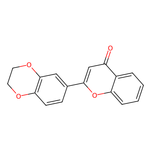 2-(2,3-dihydrobenzo[b][1,4]dioxin-6-yl)-4H-chromen-4-one structure