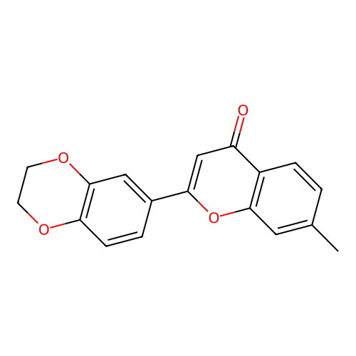 2-(2,3-dihydrobenzo[b][1,4]dioxin-6-yl)-7-methyl-4H-chromen-4-one structure