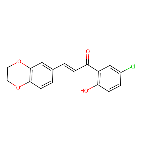 1-(5-Chloro-2-hydroxyphenyl)-3-(2,3-dihydro-1,4-benzodioxin-6-yl)prop-2-en-1-one structure