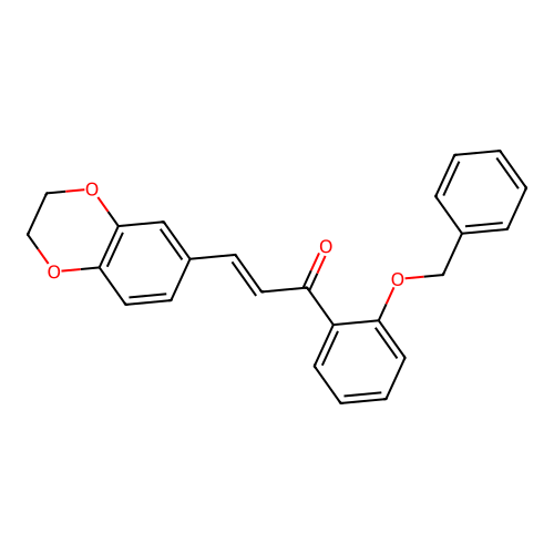 1-[2-(Benzyloxy)phenyl]-3-(2,3-dihydro-1,4-benzodioxin-6-yl)prop-2-en-1-one structure