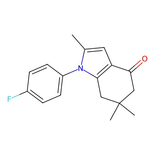 1-(4-Fluorophenyl)-2,6,6-trimethyl-5,7-dihydroindol-4-one structure