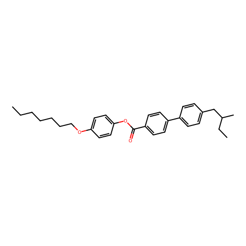 (4-Heptoxyphenyl) 4-[4-(2-methylbutyl)phenyl]benzoate structure
